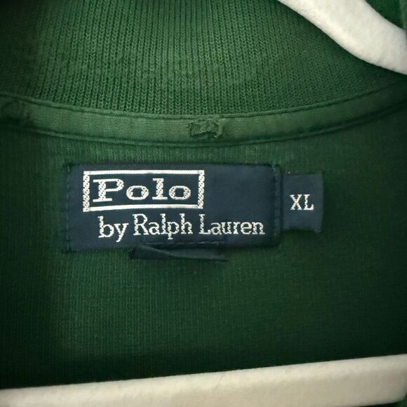 Vintage 90s Polo Ralph Lauren Men's Size XL Green Pullover 1/4 Zip Sweater - Picture 6 of 10